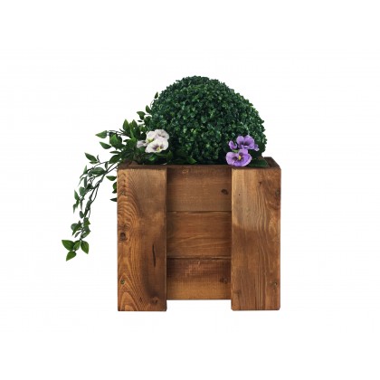 Drewniana skrzynia balkonowa RDF /szer. 60cm/ Brązowa