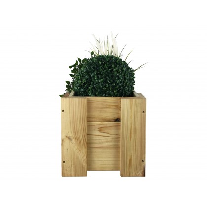Drewniana skrzynia balkonowa RDF /szer. 60cm/ Naturalna