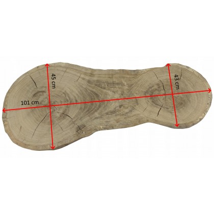 DĘBOWY BLAT STOŁU PLASTER DREWNA DŁ 101cm nr104254