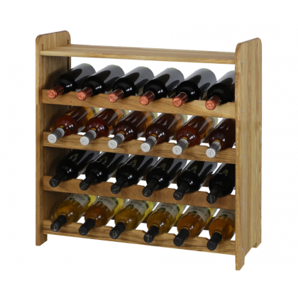Dębowy Regał na Wino z Półką RW-22/24 butelki/ Olejowany