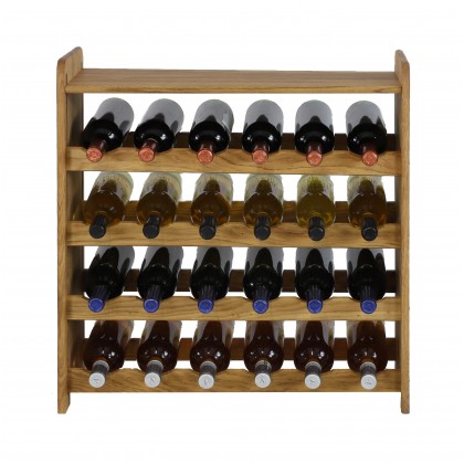 Dębowy Regał na Wino z Półką RW-22/24 butelki/ Olejowany