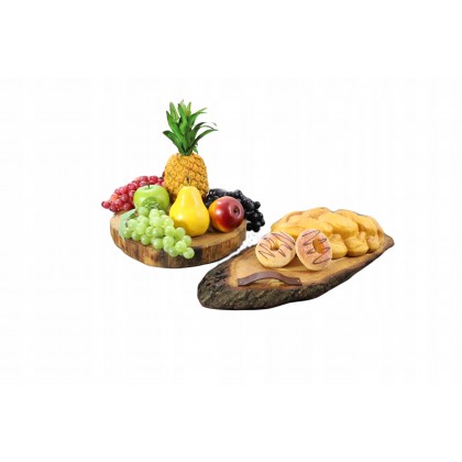 TACA Z UCHYTAMI OLEJOWANA DŁ 40-45 CM DĄB SKÓRA