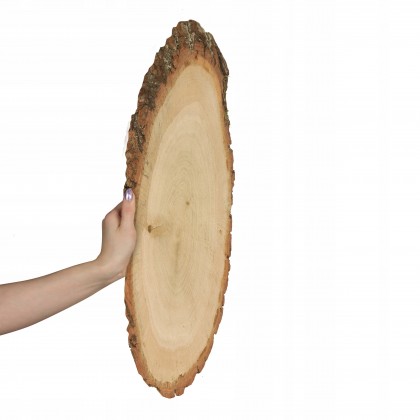 DĘBOWA TACA DĄB Z KORĄ DŁ 40-45 CM TACA DO TAPAS