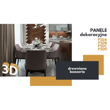 Drewniany panel dekoracyjny na ścianę /1szt/ PSDA – Naturalny