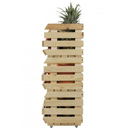 Skrzynki na warzywa na kółkach RAWA /szer.37cm - Naturalne