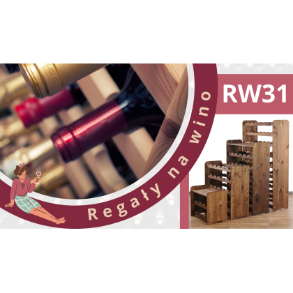 Drewniany regał na wino - RW31 /na 9 butelek/ Olcha