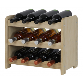 Dębowy Regał na Wino RW-22/12 butelek/ Naturalny