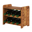 Dębowy Regał na Wino z Półką RW-22/8 butelek/ Opalany Olej