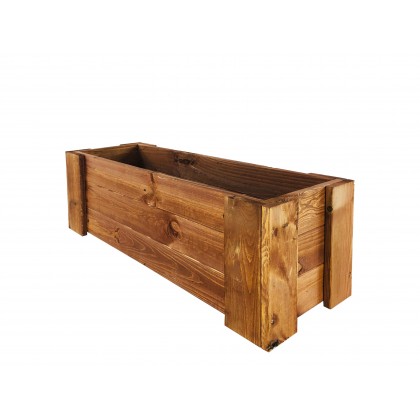 Drewniana skrzynia balkonowa RDF /szer. 80cm/ Brązowa