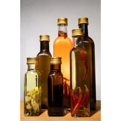 Butelka szklana piersiówka 100ml z nakrętką / 6szt