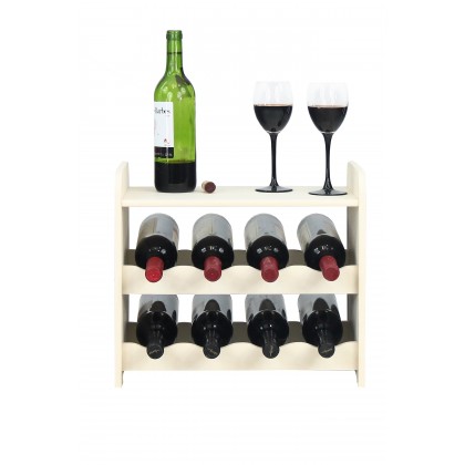Regał na wino z półką RW-16 /8 butelek/ - Ecru