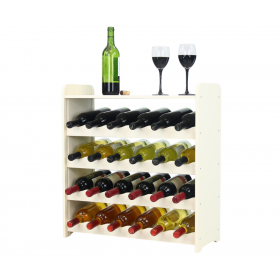 Regał na wino z półką RW-16 /24 butelki/ - Ecru