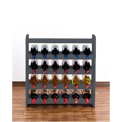 Regał na wino z półką RW-16 /24 butelki/ - Szary