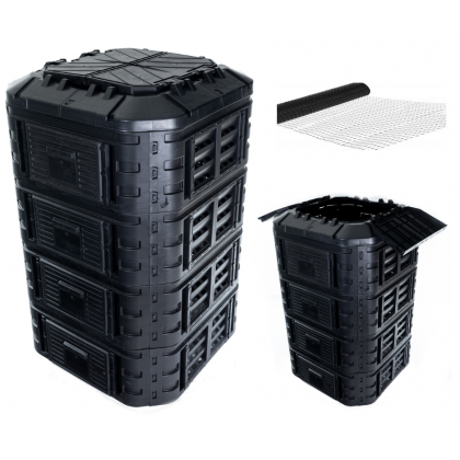 Kompostownik modularny PKMT z drzwiczkami / 1120l / siatka na krety