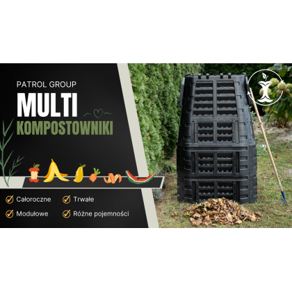 Kompostownik modularny PKMT z drzwiczkami / 1120l / siatka na krety