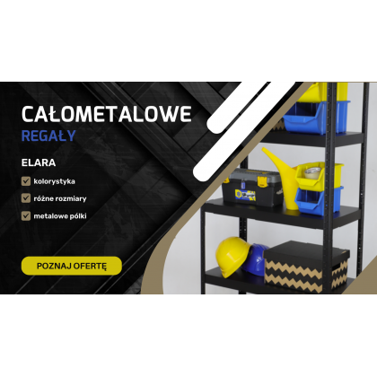 Regał całometalowy ELARA /180x60x40/ 5 półek - Biały